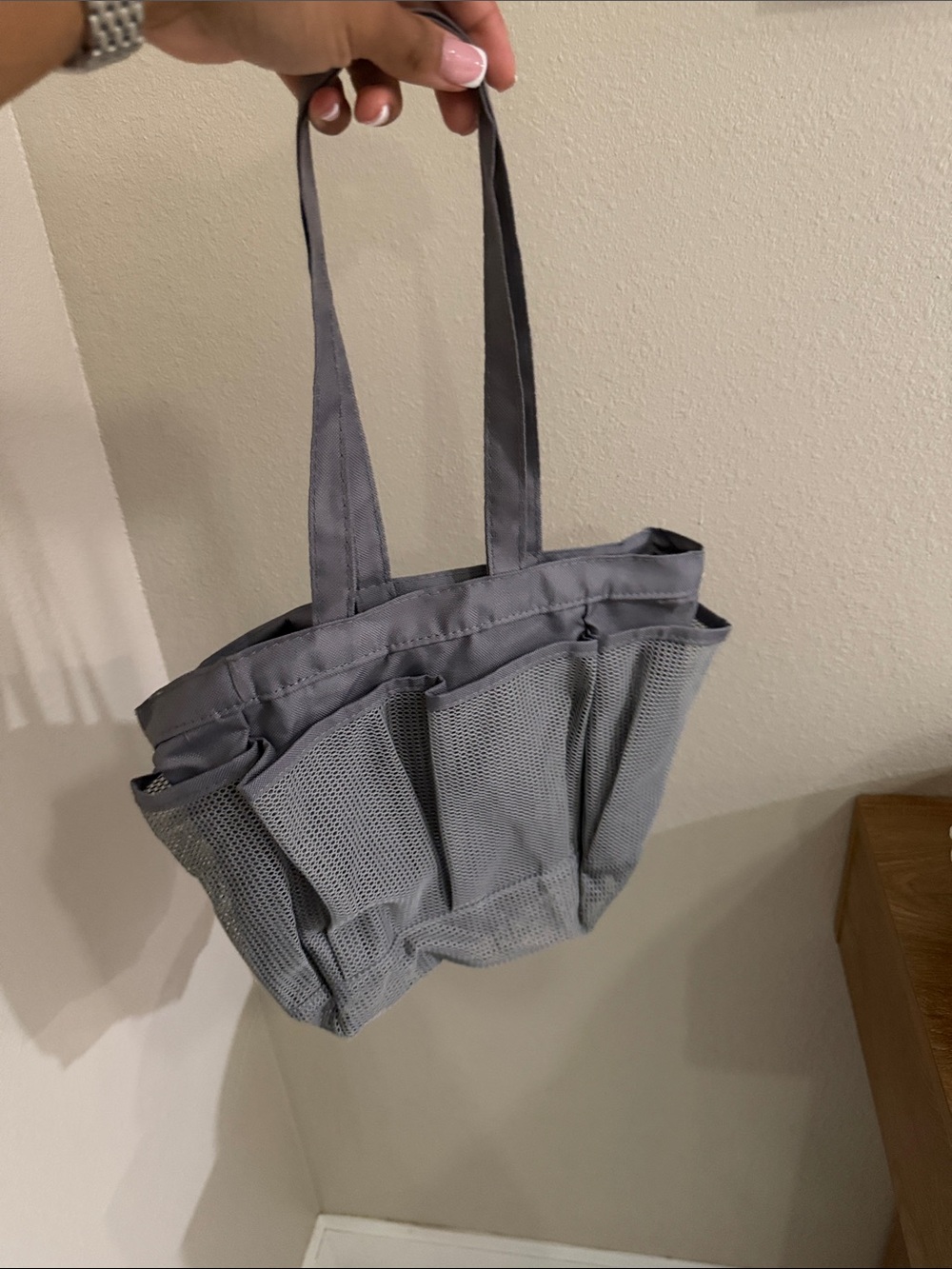 Everyday Mesh Tote Bag in Gray